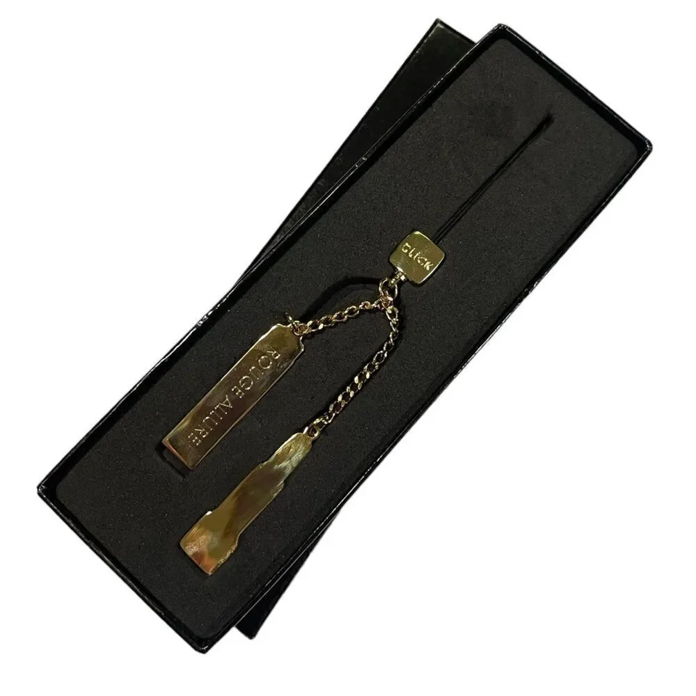 Authentic CHANEL Lipstick/Makeup Charms on Gold-Tone Chain